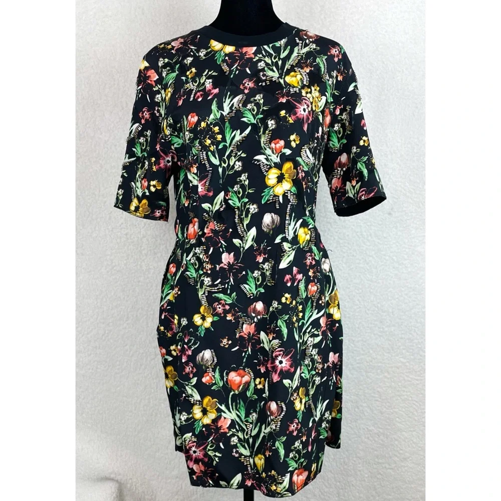 3.1 PHILLIP LIM • Multicolored Floral Beaded Silk Mini Dress, 4 - Picture 2 of 14